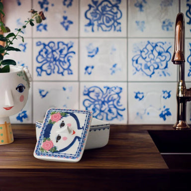 Dora Porcelain Butter Dish - Valley Variety - Bjørn Wiinblad