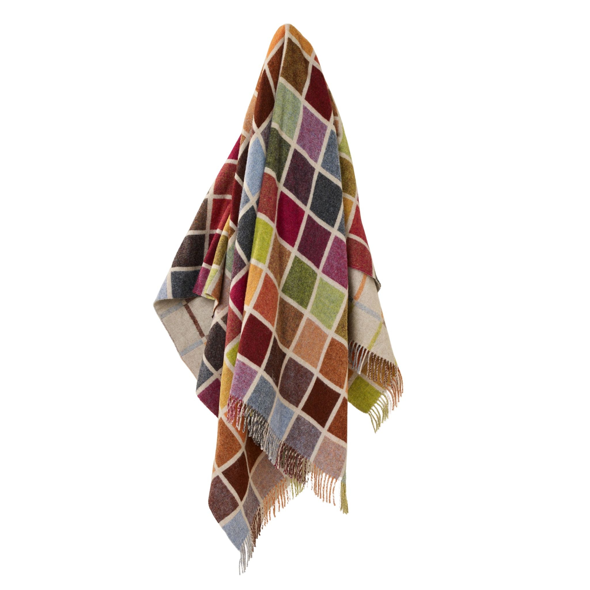Merino Wool Throw - Multiblock Geometric