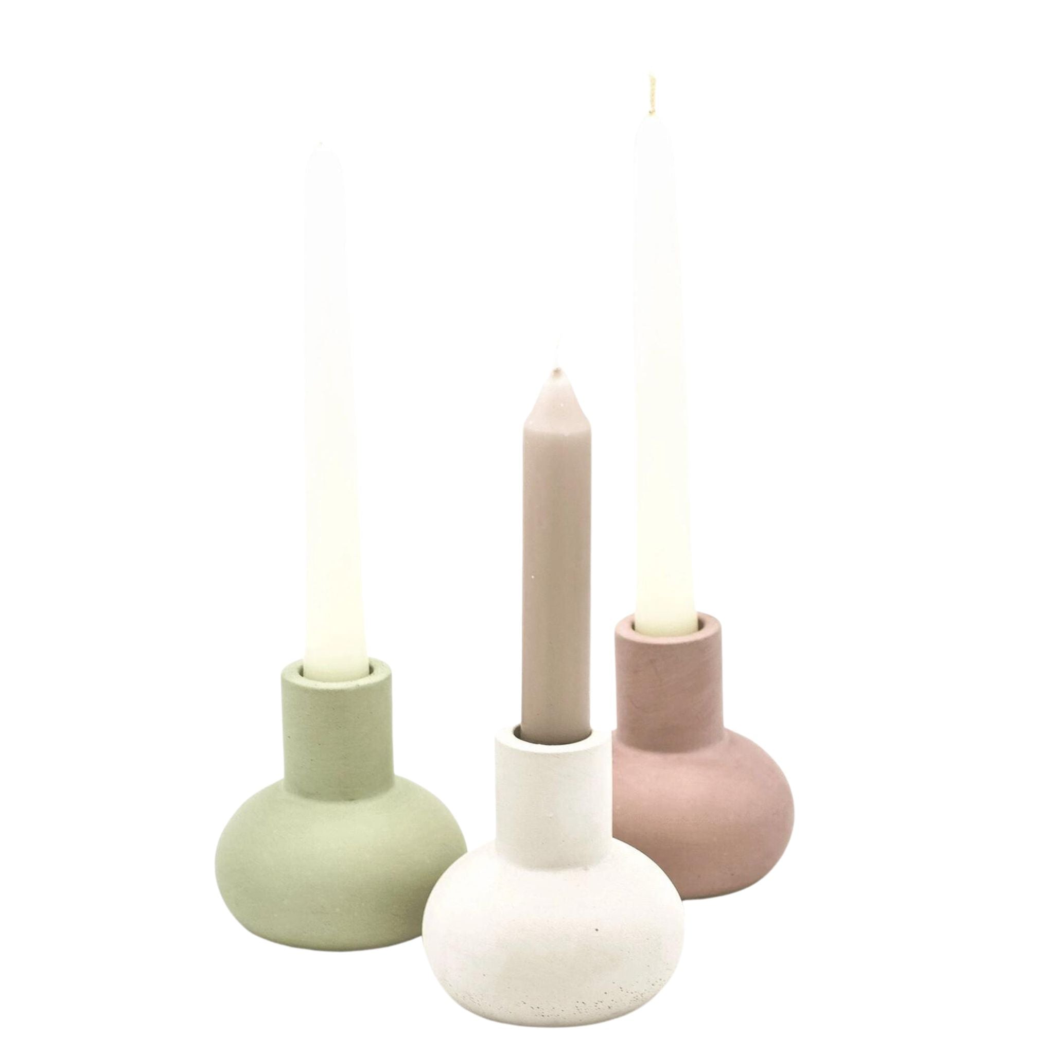 Concrete Candle Holder, Bulb - Valley Variety