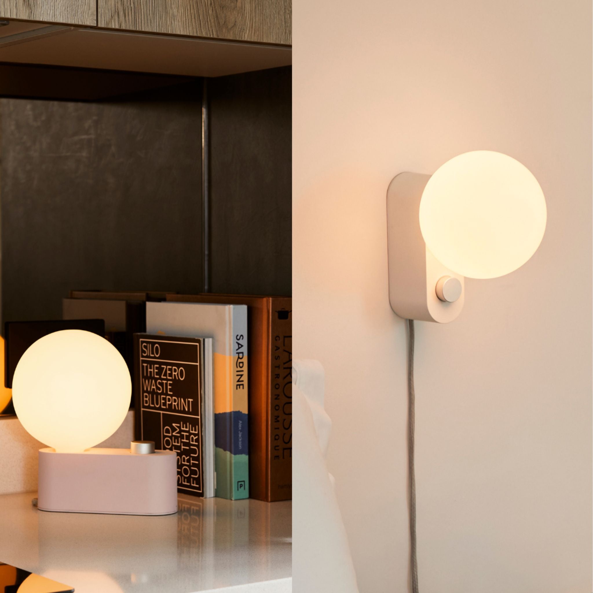 Alumina Table & Wall Lamp with Sphere IV Bulb - Valley Variety