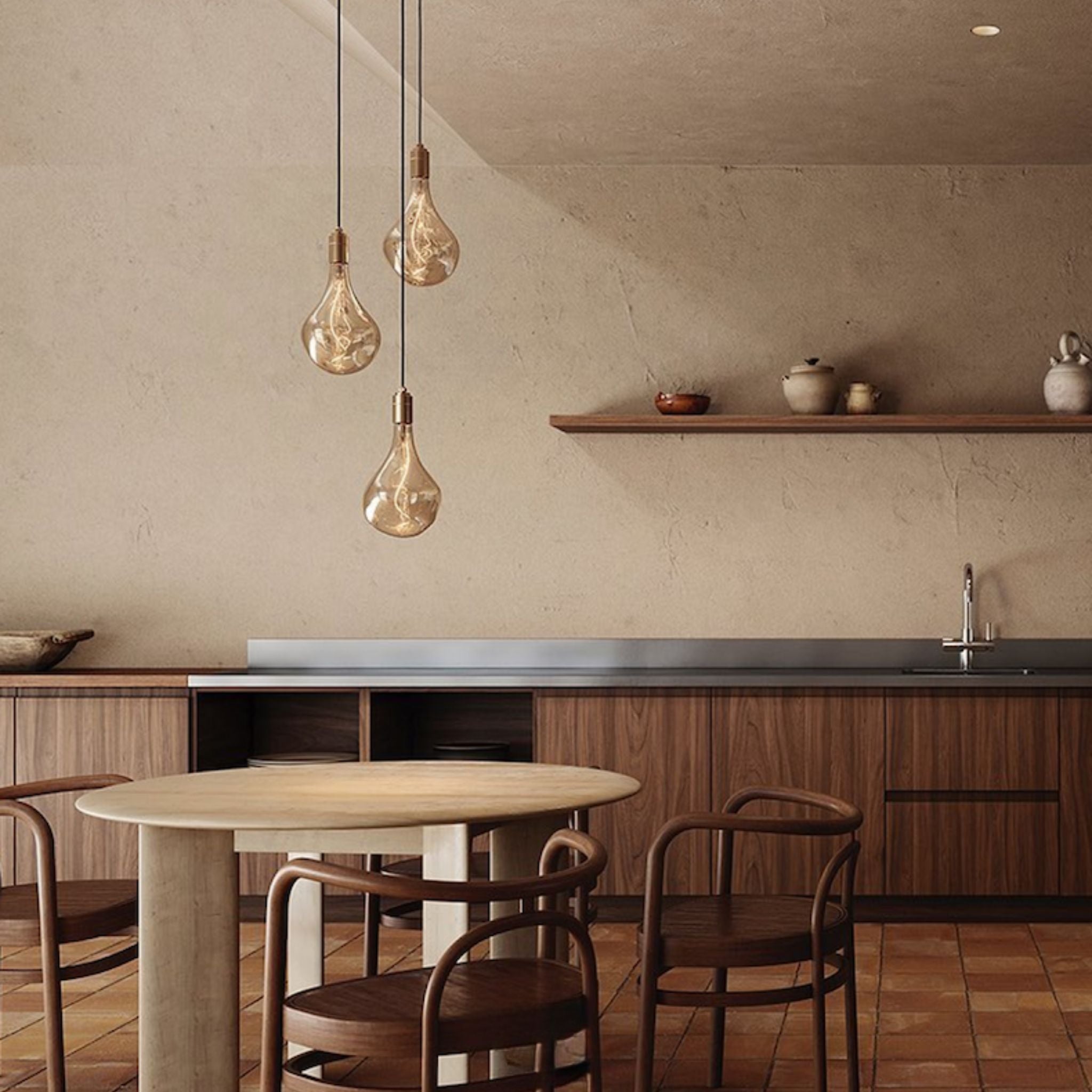 Triple Pendant with Voronoi Bulb - Valley Variety - Tala