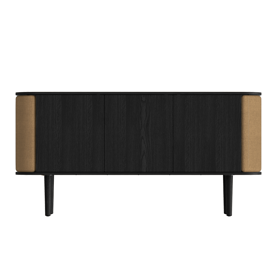 Treasures Cabinet 3 Doors, Black Oak