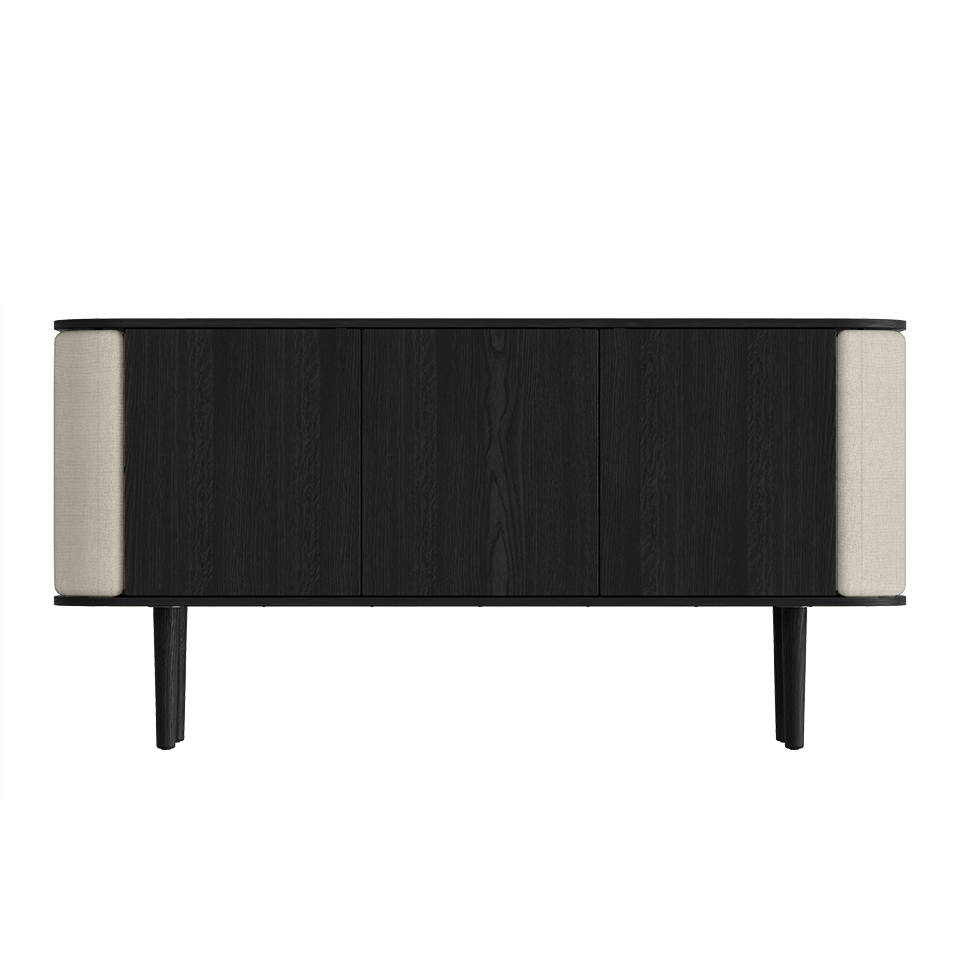 Treasures Cabinet 3 Doors, Black Oak