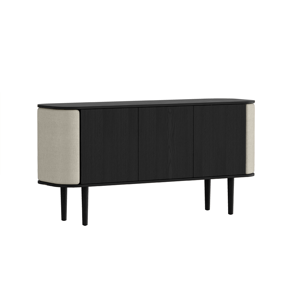 Treasures Cabinet 3 Doors, Black Oak