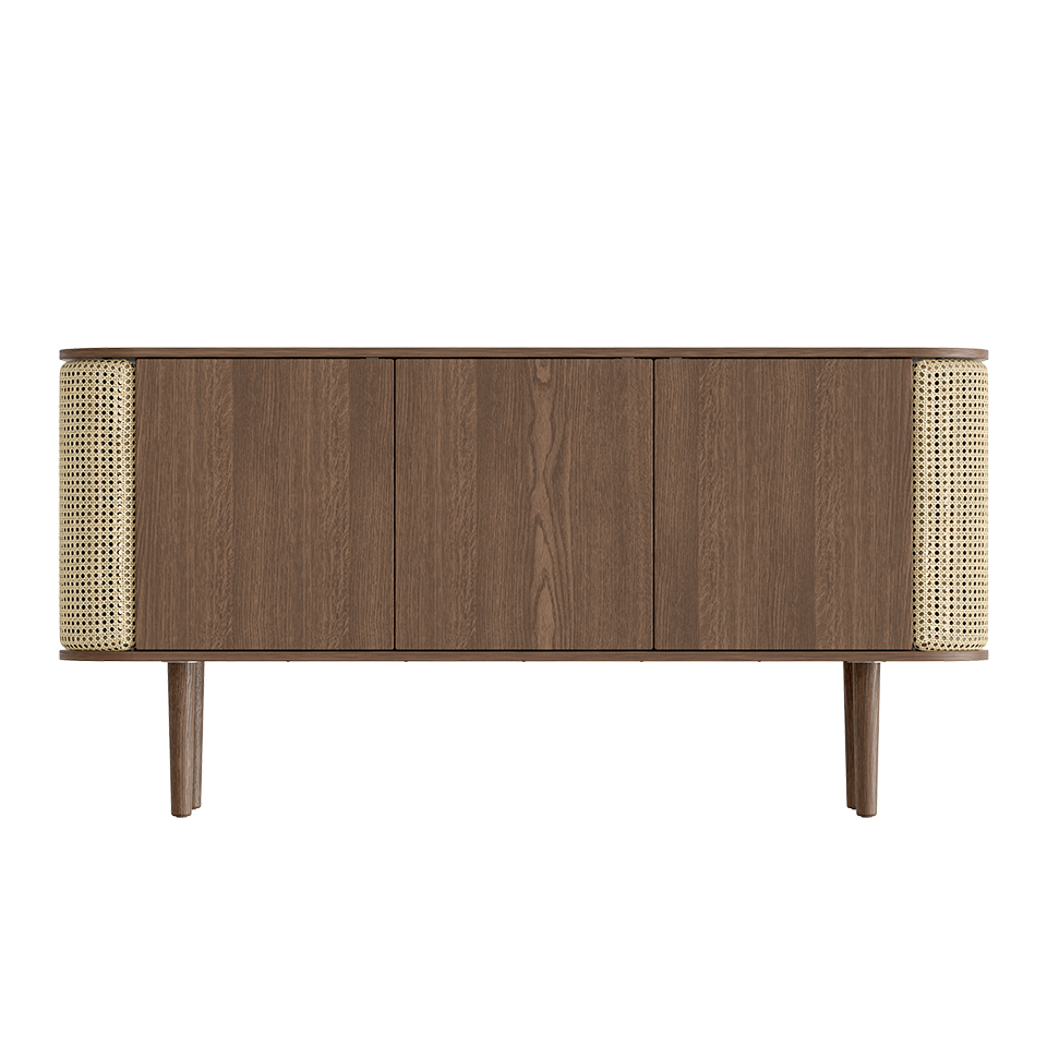 Treasures Cabinet 3 Doors, Dark Oak