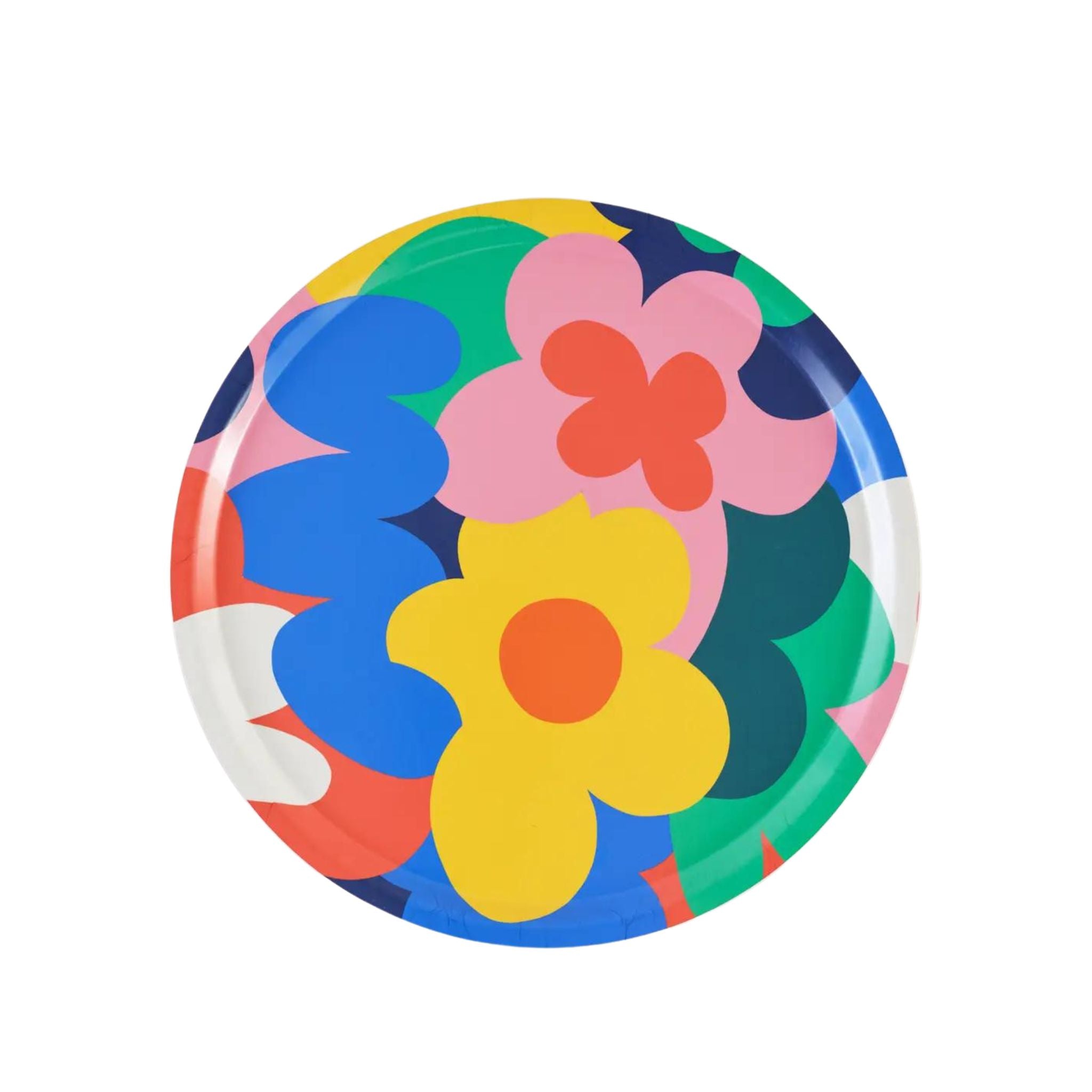 Floral Abstract Round Tray - Valley Variety