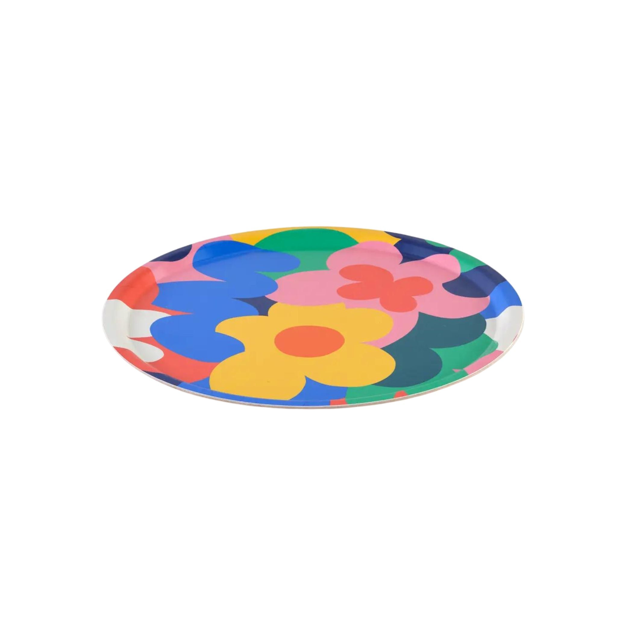 Floral Abstract Round Tray - Valley Variety