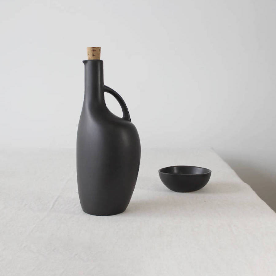 Stoneware Olive Oil Bottle